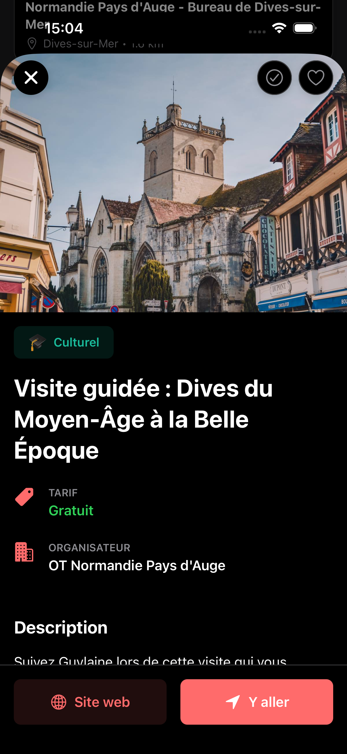 QuoiFaire — écran découverte